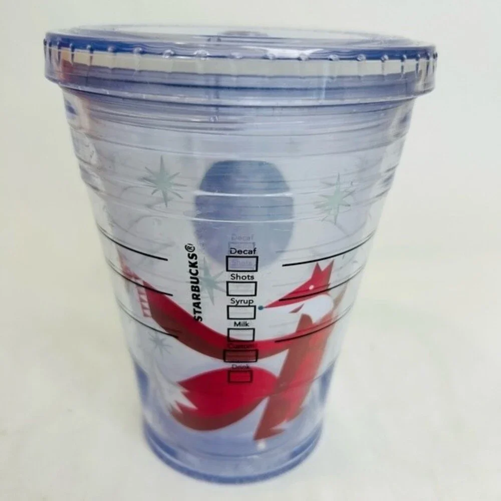 Starbucks 2012 12oz Holiday Tumbler Red Fox